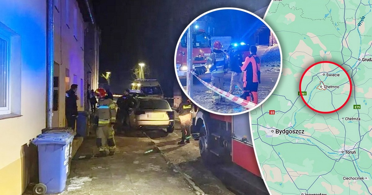 Tragedia w Chełmnie. Strażacy znaleźli ciała kobiety i trójki dzieci