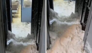 Ekspres polarny po rosyjsku. Śnieg wdarł się do wagonów - Świat