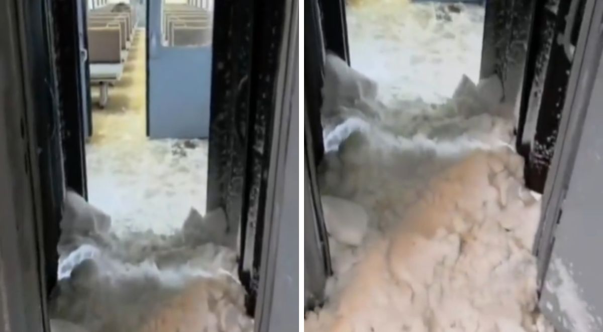 Ekspres polarny po rosyjsku. Śnieg wdarł się do wagonów - Świat