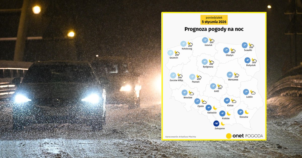 Noc u podnóża gór zapowiada się bardzo mroźno. Temperatura może spaść do -16 st. C