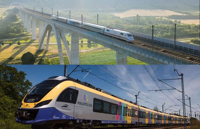 Siemens i Newag będą współpracować. W tle pociągi KDP