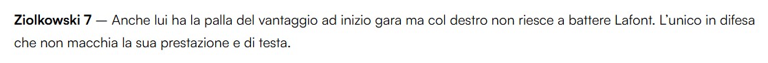 Włosi doceniają bardzo udany występ Jana Ziółkowskiego w meczu z Panathinaikosem