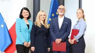 Kierownictwo Ministerstwa Zdrowia. Od lewej: Katarzyna Kacperczyk, Jolanta Sobierańska-Grenda, Tomasz Maciejewski, Katarzyna Kęcka.