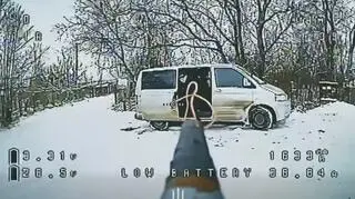 Ujęcie z nagrania, udostępnionego przez wywiad wojskowy w Kijowie 