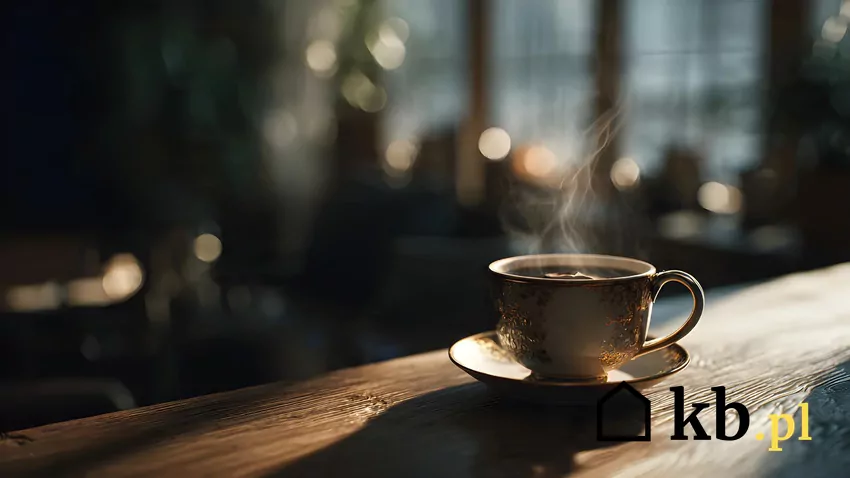 Filiżanka z zaparzoną kawą