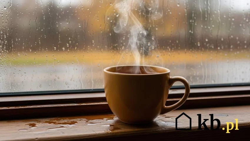 Filiżanka z zaparzoną kawą