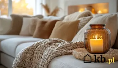 Świeca w salonie