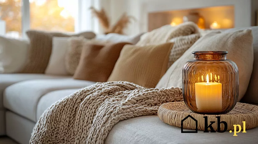 Świeca w salonie