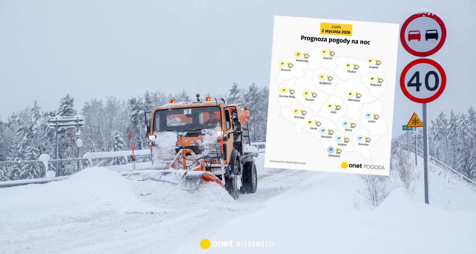 Niż Tizian nie przyniesie nam spokoju w pogodzie. Będzie nowa dostawa śniegu