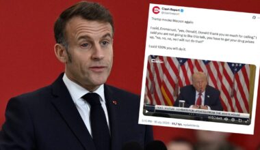 Donald Trump przed kamerami zakpił z Emmanuela Macrona. "Nie zrobię tego"