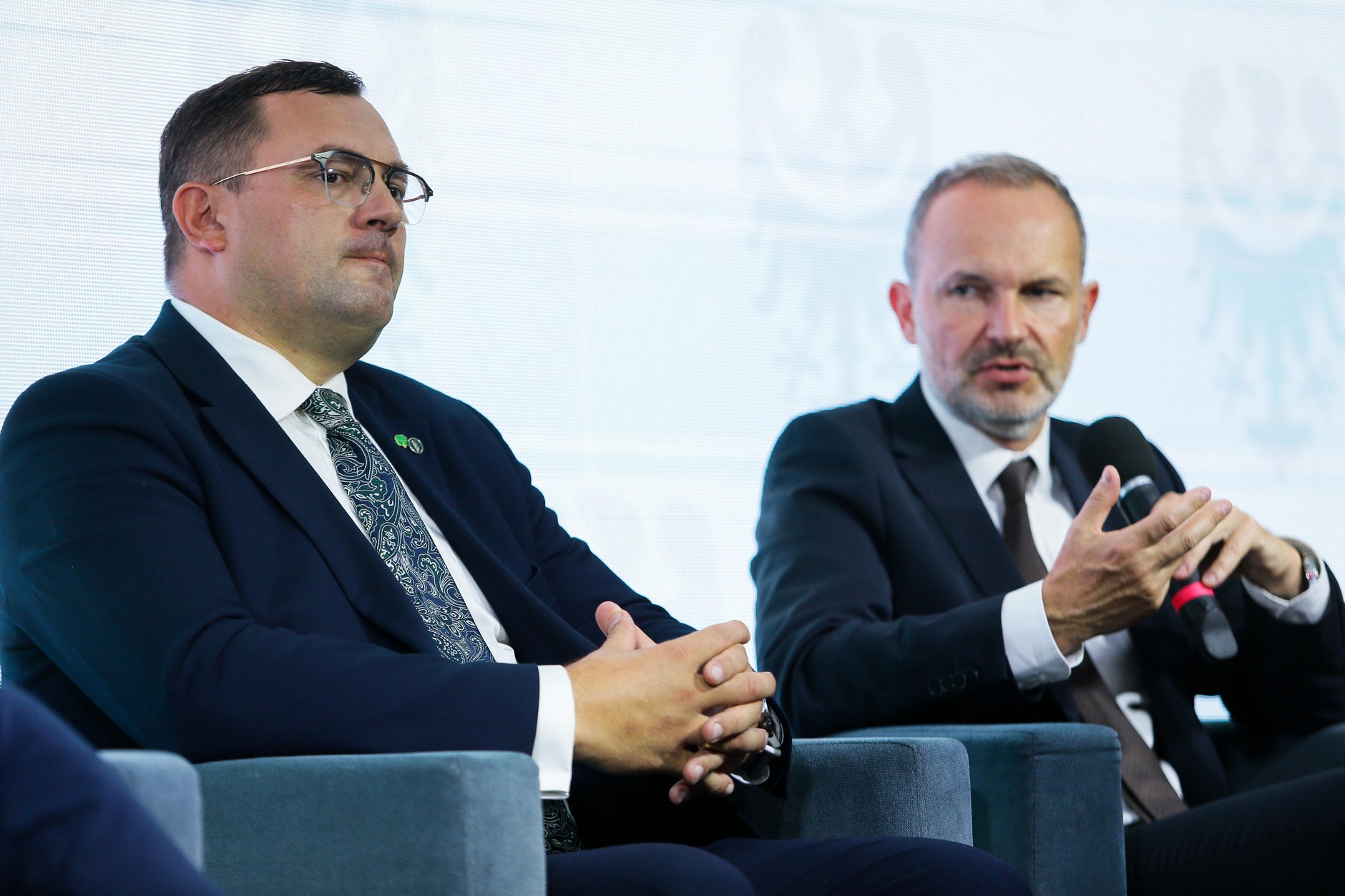 Minister Stefan Krajewski i europoseł Krzysztof Hetman na Forum Ekonomicznym w Karpaczu, 3 września 2024 r.