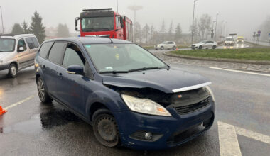 Kierowca forda przejechał rondo na wprost w Gorzowie. Był pod wpływem środków odurzających