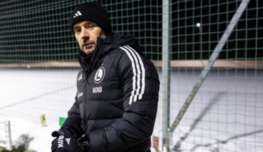 Trener bramkarzy Maciej Kowal w półfinale mistrzostw Polski juniorów starszych w 2017 r.