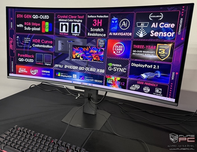 MSI MPG 341CQR QD-OLED X36 - Monitor ultrawide z matrycą RGB Stripe QD-OLED. Nowa generacja OLED dla graczy [nc1]
