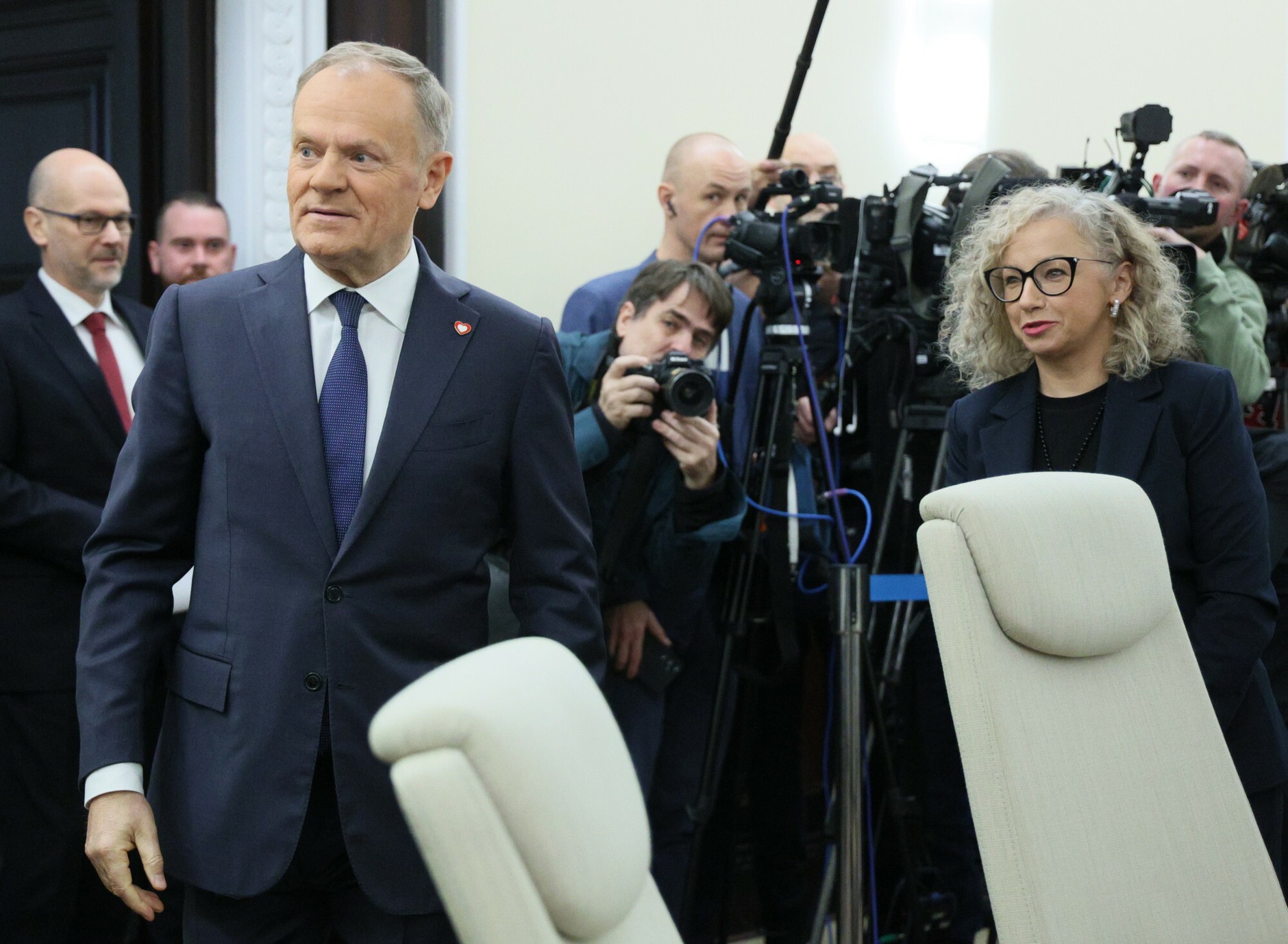 Donald Tusk i Katarzyna Kotula