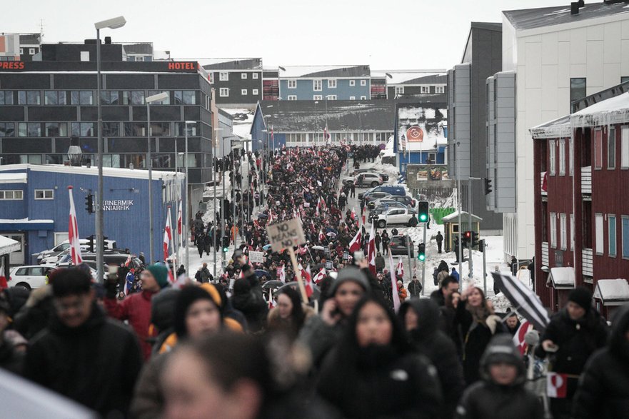 Protest Grenlandczyków w Nuuk