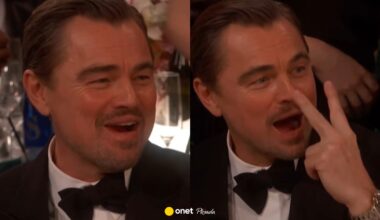 Śmieszne miny Leonardo DiCaprio podczas Złotych Globów. Wszystko uchwyciły kamery