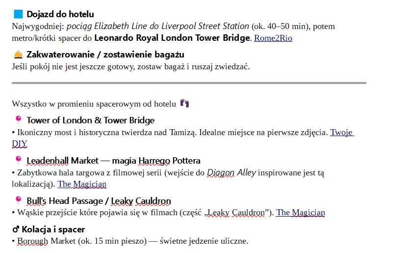 Piątek w Londynie wg ChatGPT