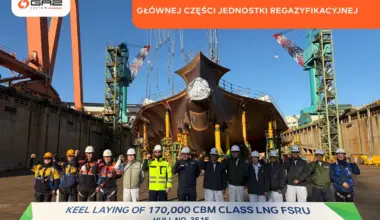 Położono stępkę pod pierwszy statek FSRU. Przypłynie do Gdańska w 2027 r. - Trojmiasto.pl