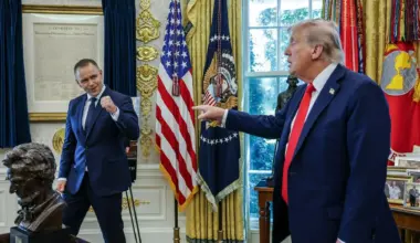 Prezydent RP Karol Nawrocki i prezydent USA Donald Trump