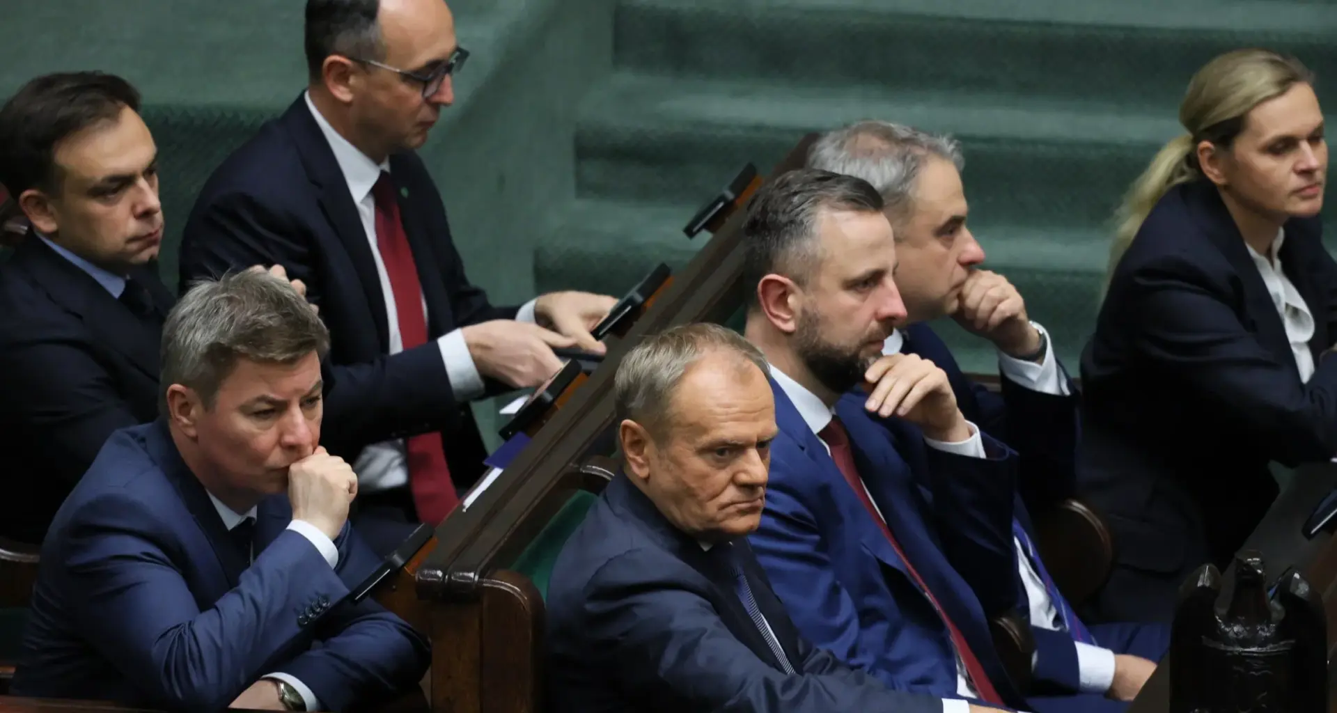 Premier Donald Tusk i ministrowie w Sejmie