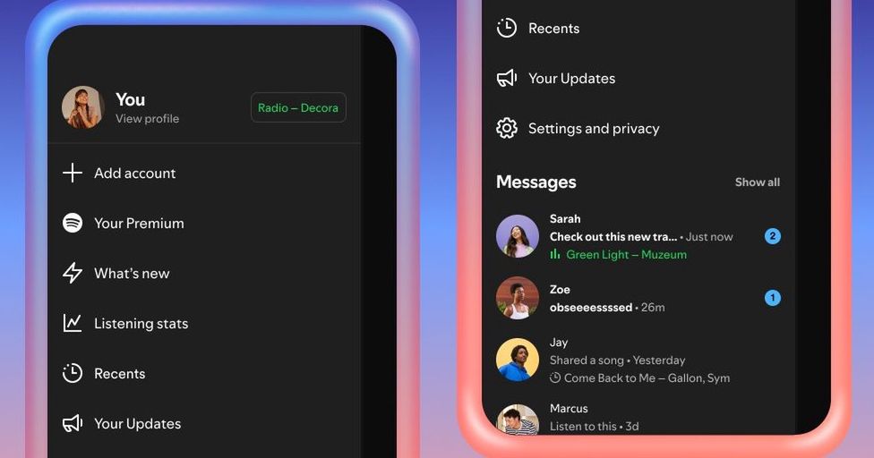 Podsłuchasz swoich znajomych. Spotify coraz bardziej przypomina Messenger