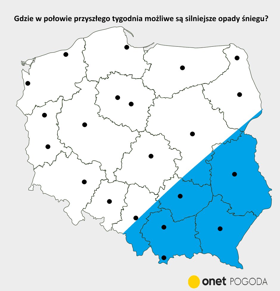 W połowie przyszłego tygodnia mocniej popada przede wszystkim na południowym wschodzie Polski