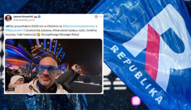 Janusz Kowalski na sylwestrze TV Republika. Pokazał taneczne nagranie