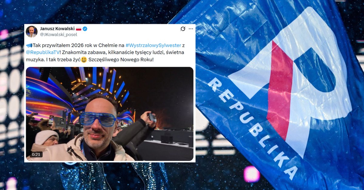 Janusz Kowalski na sylwestrze TV Republika. Pokazał taneczne nagranie
