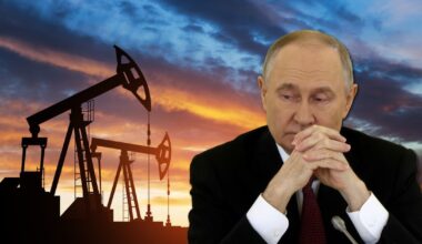 Władimir Putin w Moskwie, 8 grudnia 2025 r.; w tle pompy naftowe, zdjęcie poglądowe