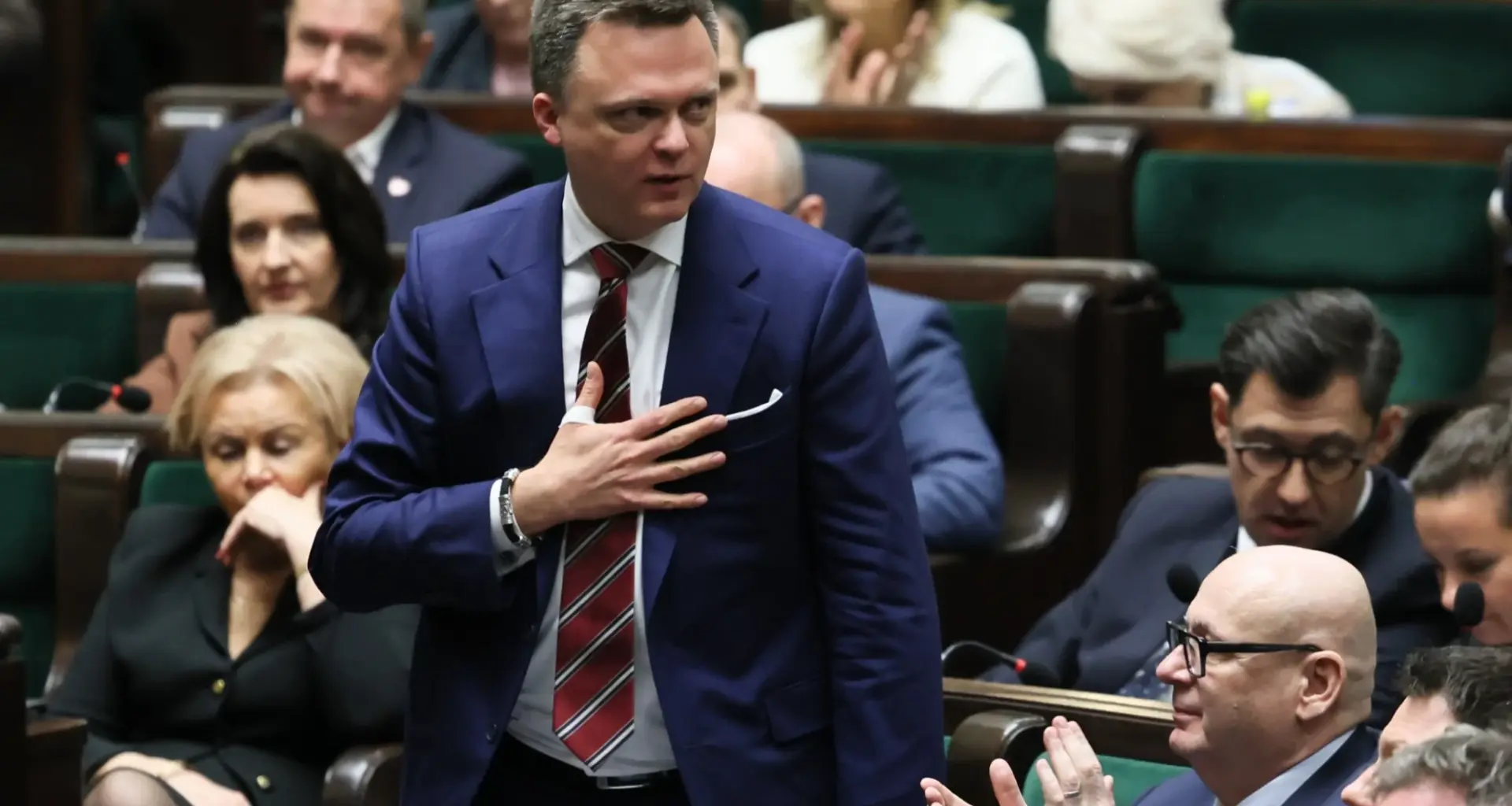 Szymon Hołownia (Polska 2050) w Sejmie