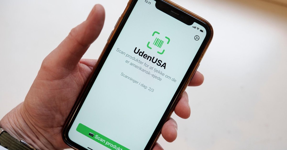 Aplikacja „UdenUSA” filtruje produkty z USA w duńskich supermarketach