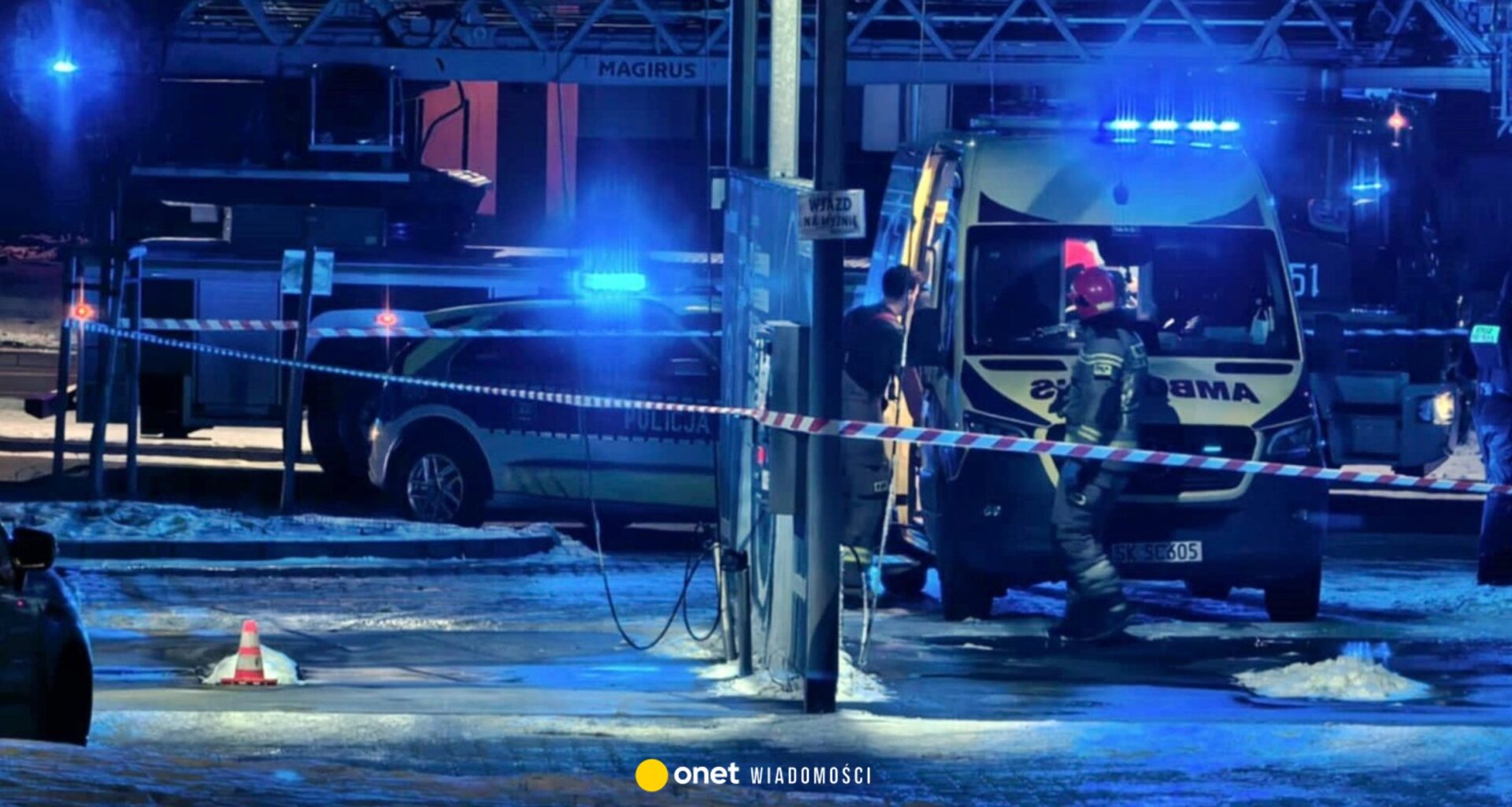 Wypadek na terenie myjni samochodowej w Tychach. 65-latek nie żyje