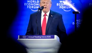 Prezydent USA Donald Trump na WEF 2026 w Davos