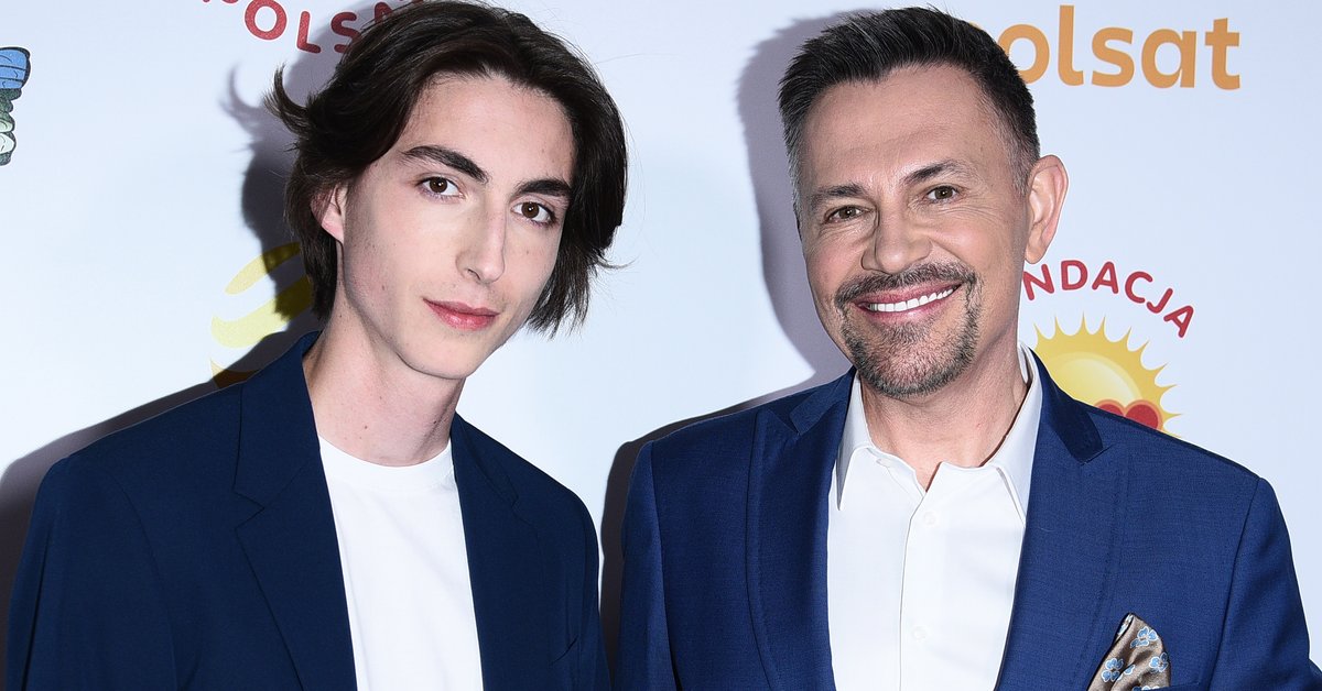 Krzysztof Ibisz z synem Maksymilianem