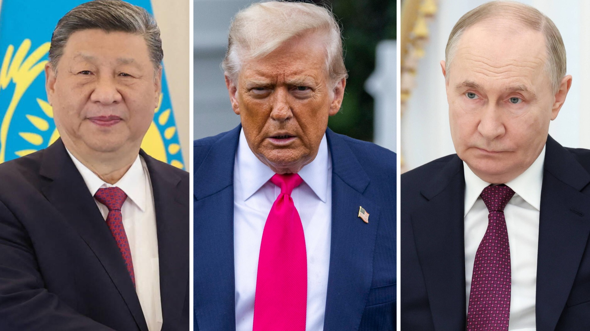 Xi Jinping, Donald Trump, Władimir Putin