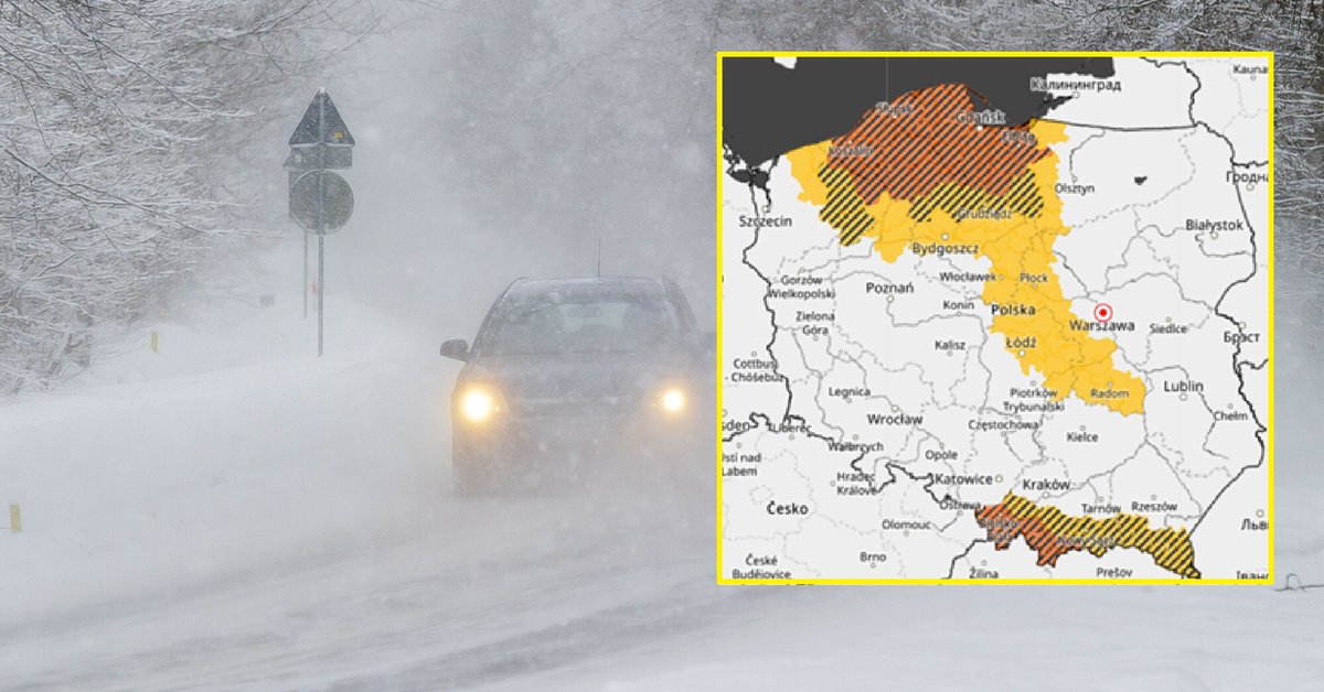 Ostrzeżenia przed śnieżcami obowiązują na północy, częściowo w centrum Polski oraz w rejonach podgórskich