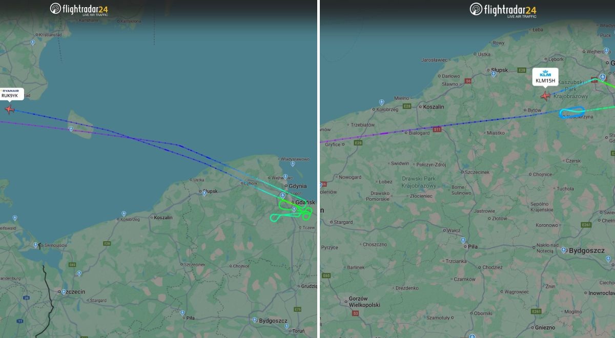 Samoloty krążyły nad Gdańskiem. Odleciały bez lądowania - Polska
