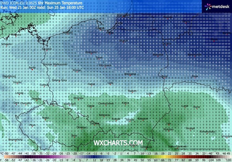 Koniec tygodnia zapowiada się cieplej, zwłaszcza w dzień na południu Polski