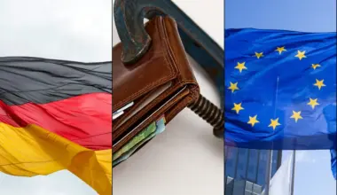 Flaga Niemcy, flaga UE, portfel