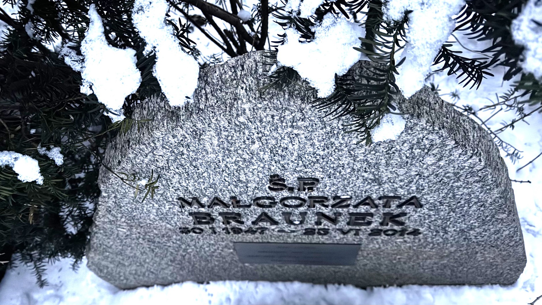 Grób Małgorzaty Braunek na cmentarzu ewangelicko-augsburskim w Warszawie