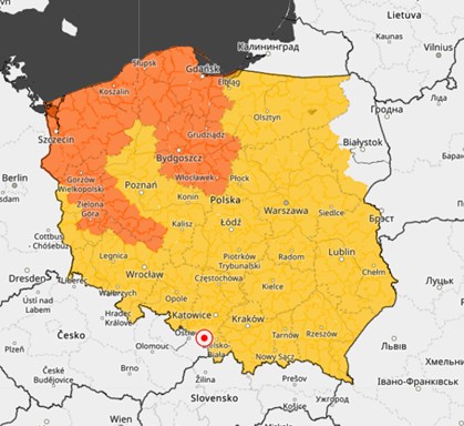 Ostrzeżenia przed marznącymi opadami mogą objąć niemal cały kraj