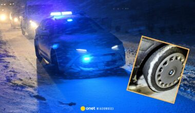 Jechał BMW na łysych oponach w śnieżycy. Na mandacie się nie skończyło
