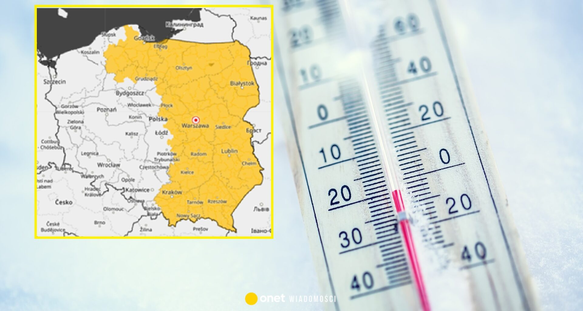 W nocy będą aż -24 st. C. IMGW ostrzega przed dużym uderzeniem mrozu [MAPY]