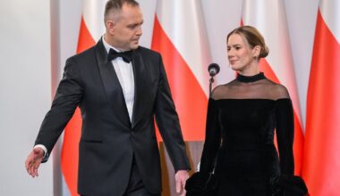 Prezydent RP Karol Nawrocki i pierwsza dama Marta Nawrocka podczas spotkania noworocznego z szefami misji dyplomatycznych akredytowanymi w Rzeczypospolitej Polskiej