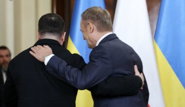 Wołodymyr Zełenski i Donald Tusk na spotkaniu w Warszawie, 19 grudnia 2025 r. Zdjęcie: ANDRZEJ IWANCZUK/REPORTER‍