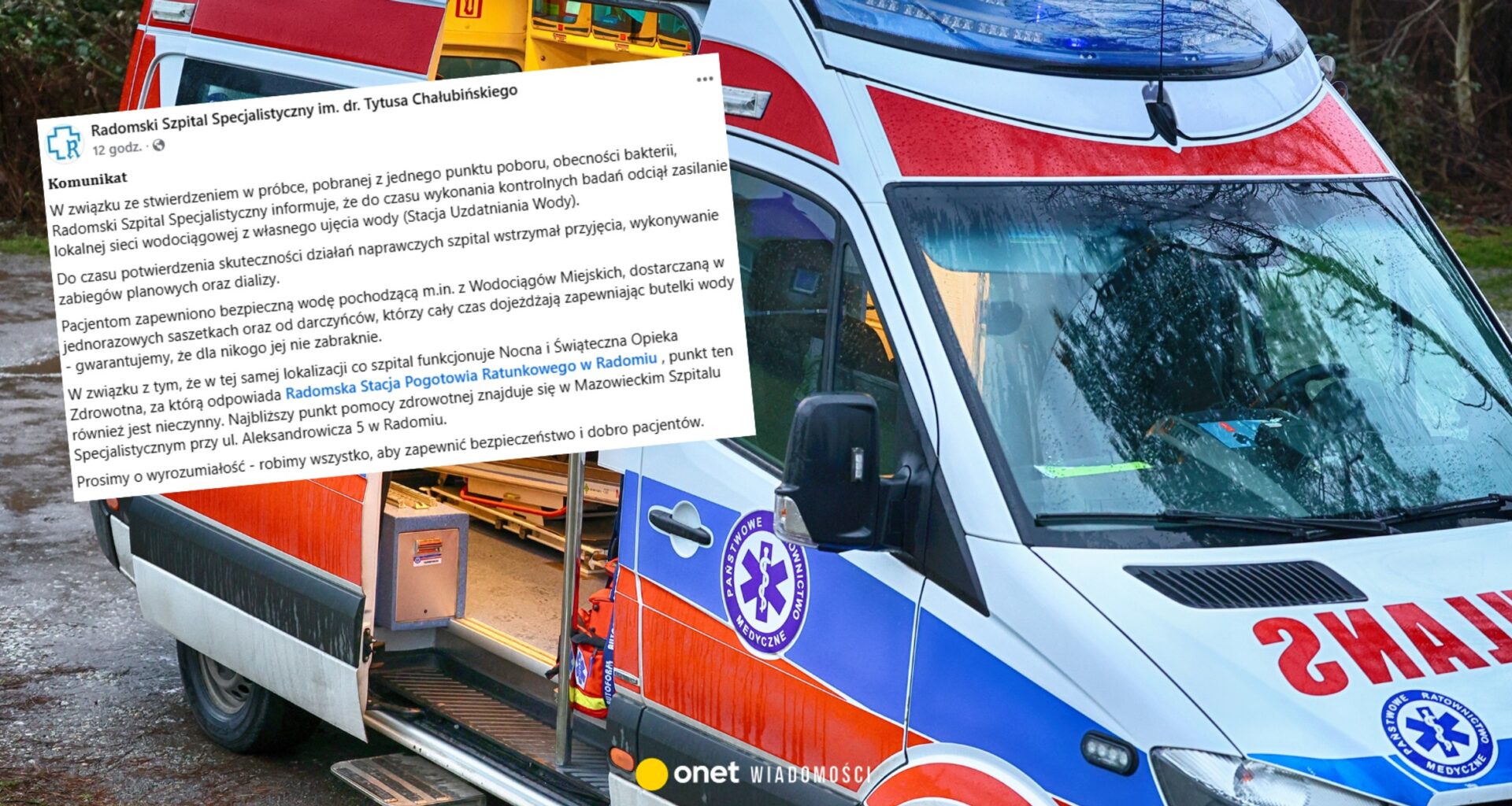 Szpital wstrzymuje przyjęcia pacjentów. Wykryli bakterię w wodzie - Onet Wiadomości