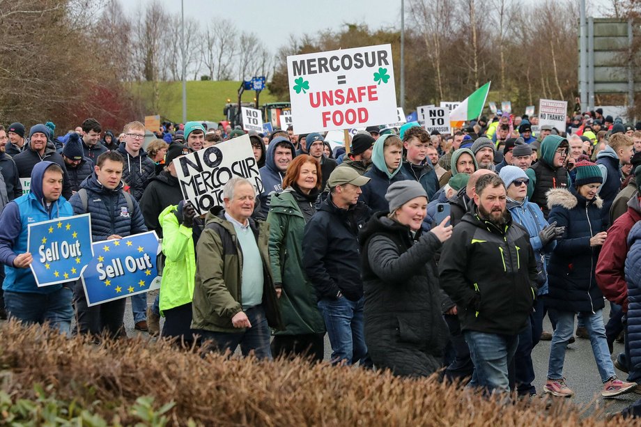 Protesty rolników w Irlandii