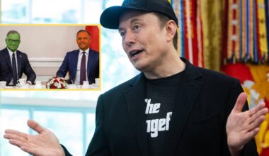 Grok Muska wymknął się spod kontroli. Rozbiera kobiety, Nawrockiemu pomalował twarz