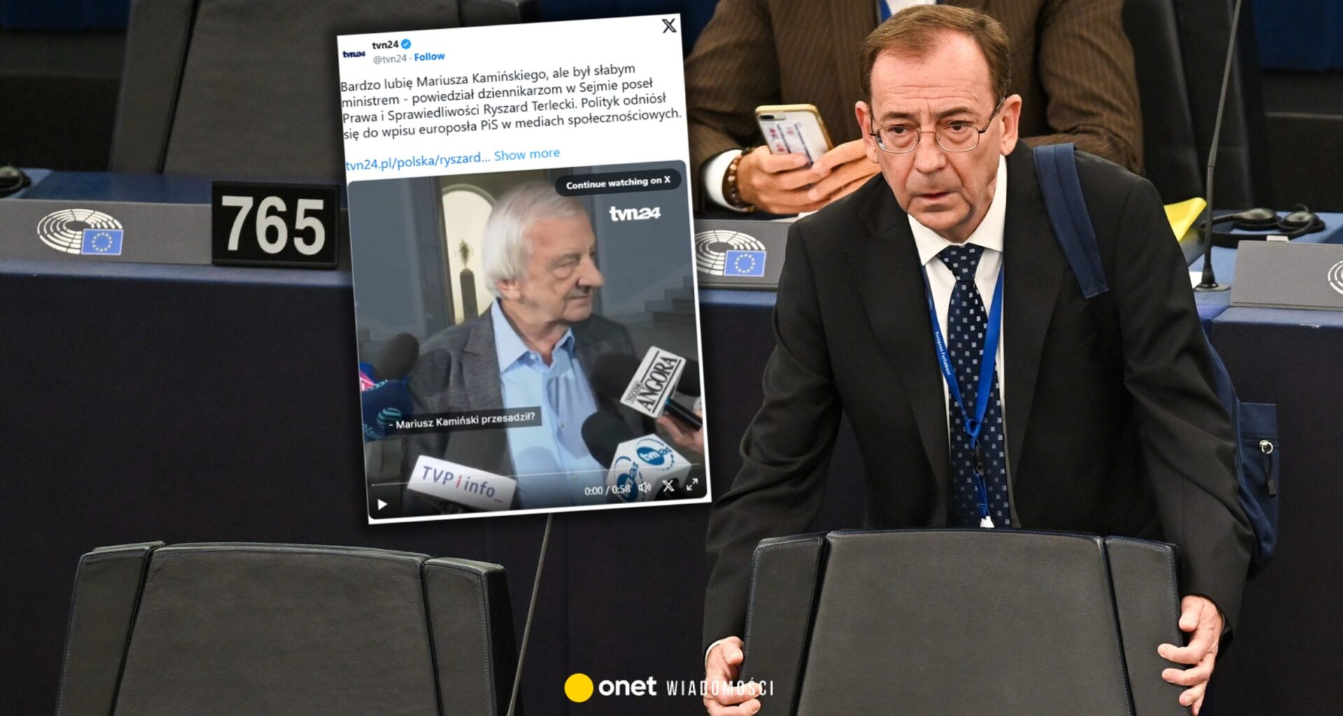 Ryszard Terlecki z PiS dostał pytanie o Mariusza Kamińskiego. "Był słabym ministrem"